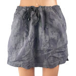 Title Nine  Women's Gray Camo Camouflage Drawstring Mid Rise A-Line Skirt Size M Photo 0