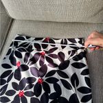 Talbots  Black and White Floral A-Line Skirt - Size 8 Photo 5