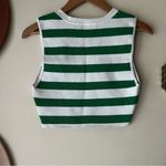 Babaton ARITZIA  sleeveless striped knit‎ top green white Womens SIZE LARGE Photo 3
