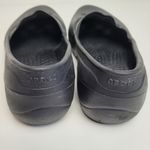 Crocs  JUNEAU BLACK SLIP ON LOAFERS WITH STRETCHY UPPER STRAP WOMENS 7 Photo 6