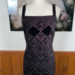 Beautiful Vintage 90s CDC Glitter Velvet Prom Gown! Black Size 8 Photo 2