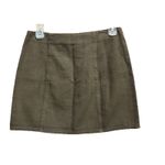 Chloe & Katie‎ Olive Green Mini Skirt Size Medium Zip Front Cotton Photo 3