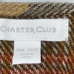 Charter Club  One size Multicolor Plaid Fringe Wrap BUTTON AT SIDES FALL COLORS Photo 1