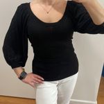 Max Studio *NWT*  Black Scoop Neck 3/4 Lantern Sleeve Sweater Photo 6