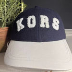 Michael Kors  Varsity Wool Baseball Hat Leather Trim Logo NWT Photo 0