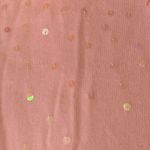 Quacker Factory  NWT Sweater Light Pink Iridescent Sequins Mock Turtleneck Soft Photo 3