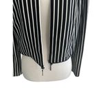 Chico's  Black White Striped Zip Trim Jacket Size US Medium / 1 Photo 3