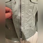 Kensie Jeans Size M Dark Moss Green Denim Womens Jacket Lightweight Utility Coat Photo 1