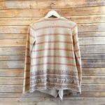 Billabong Raw Hem Southwestern Open Front Sweatshirt Cardigan Size Small Photo 1