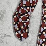 ZARA  Dress Womens XS Black Purple Geometric Print Midi Colorful Vlogger Favorite Photo 6