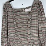 Gal Meets Glam Sz 10 Brooke Dress Plaid A-line Square Long Sleeves Pockets Prep Photo 8