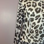 White House | Black Market semi sheer mesh snow leopard long sleeve top Size Small Photo 2