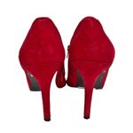 BP Vintage 80s 90s Pointed Toe Stiletto Heel Red Suede Ankle Boots Size 7M Photo 6