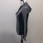 Reebok  grey full zip up hooded athletic Long sleeve top Photo 4