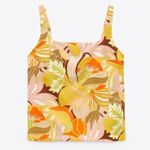 ZARA Yellow/Orange Retro Print Top with Scrunchie. Size S Photo 4