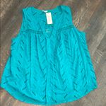 Sonoma  Women’s 1X‎ Teal Sleeveless Blouse W Matching UnderTank top NEW Photo 0