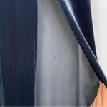 Jenny Yoo Collections Issa Off-The-Shoulder Stretch Velvet Gown Dusty Blue 8 Photo 4