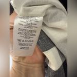 Loft  Picnic Black White Buffalo Plaid Check‎ Linen Puff Dress Size 8 Photo 3