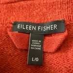 Eileen Fisher  3-Button Front Cardigan Sweater Jacket Burnt Orange Wool Large Photo 1