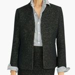 J.Crew  Womens Jacket Going Out Blazer Tinsel Tweed Wool Blend Lined Black Size 2 Photo 0