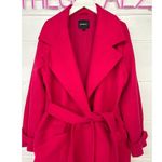 EXPRESS New Sz Small S Pink Belted Tie Waist Trench Coat jacket shawl collar Photo 2