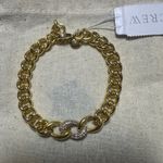 J.Crew  Pavé Crystal Chain Bracelet Gold Tone NEW Photo 1