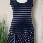 derek lam 10 crosby • layered tank nautical striped cotton sleeveless dress Blue Size 4 Photo 0