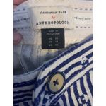 Anthropologie womens size 10 medium essential slim blue white stripe trouser pan Photo 4