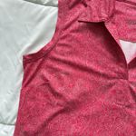 Nike  Polo Tank Top Womens Size Small Pink Paisley Textured Golf Performance Photo 2