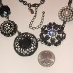 Lia Sophia  Boho CZ Rhinestone Faux Pearl Brass Tone Runway Statement Necklace Photo 2