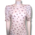 Vtg Paquette Too Floral Drop Waist Dress-Size 10-Modest-Shoulder Pads-Cottage Photo 1