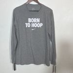 Nike Born to Hoop Basketball T-Shirt Womens Large Long Sleeve Gray New Tags Photo 3