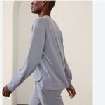 Athleta  Seasoft Crewneck Sweatshirt Coastline Blue Size Medium Photo 2