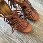 Joan & David  Brown Leather Strappy Stacked Heel Sandals Womens 7 Summer Y2K Photo 5