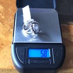 Natural Rainbow Moonstone Sterling Silver Ring Size 6 Photo 7