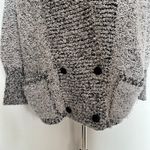Vtg Y2K Side Effects Marled Cardigan Womens Sweater Sz M Chunky Knit Grandpa Black Size L Photo 2