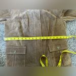 Alfani Vintage  100% Leather Suede Tan Moto Jacket Large Photo 8