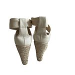 JEAN MICHEL CAZABAT Cream Leather Espadrille Wedges Sandals Size 37 Photo 5