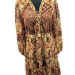 Miss Me Floral Print Long Sleeve Dress Womens Size Medium Photo 0