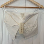 Thirty Thirty White Bow Crop‎ Strapless Tank Size Large Photo 0
