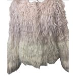Stradivarius  Faux Fur Jacket Shaggy Ombre Pink Cream USA M Y2K Aesthetic Photo 2