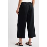 Caslon  Women's Black Drawstring Wide Leg Linen Blend Pants Size XS Photo 1
