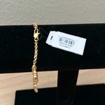 Tahari Gold and White Chain-Link Bracelet Photo 2