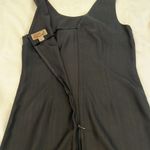 Tiki classics sz6 black w/Palm tree boarder 100% silk sleeveless sheath EUC Size 6 Photo 5