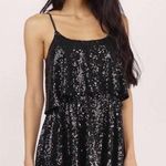 Tobi Black Sequin Skater Dress Photo 0