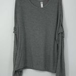 gilligan and o'malley GRAY STRETCH CHIC LOUNGE TOP MEDIUM Photo 0