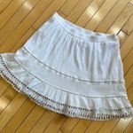 Old Navy Eyelet Cut Out Crepe-like Linen-like Mini Skirt - Medium Photo 1