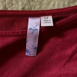 Alya Red Faux Suede Ruffle Edged Open Back Top Size 1X Photo 2