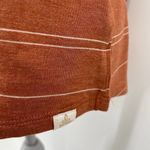 prAna NWT Foundation Scoop Neck Tank Top Shirt Size Medium Orange Stripe Stretch Photo 3