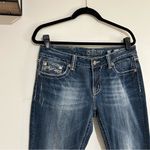 Miss Me  Easy Bootcut Rhinestone Embroidered Blue Jeans Size 29 Photo 2